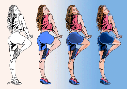 Ilustracion de chica transicion